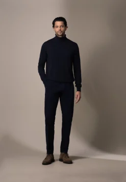 ATELIER chino in stretchstof met bandplooien-State of Art Discount