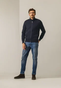 Dubbelgebreid vest met steekzakken-State of Art New
