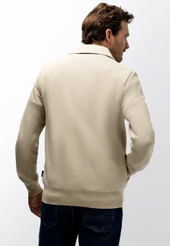Dubbelgebreid vest van katoen-linnen-State of Art Sale