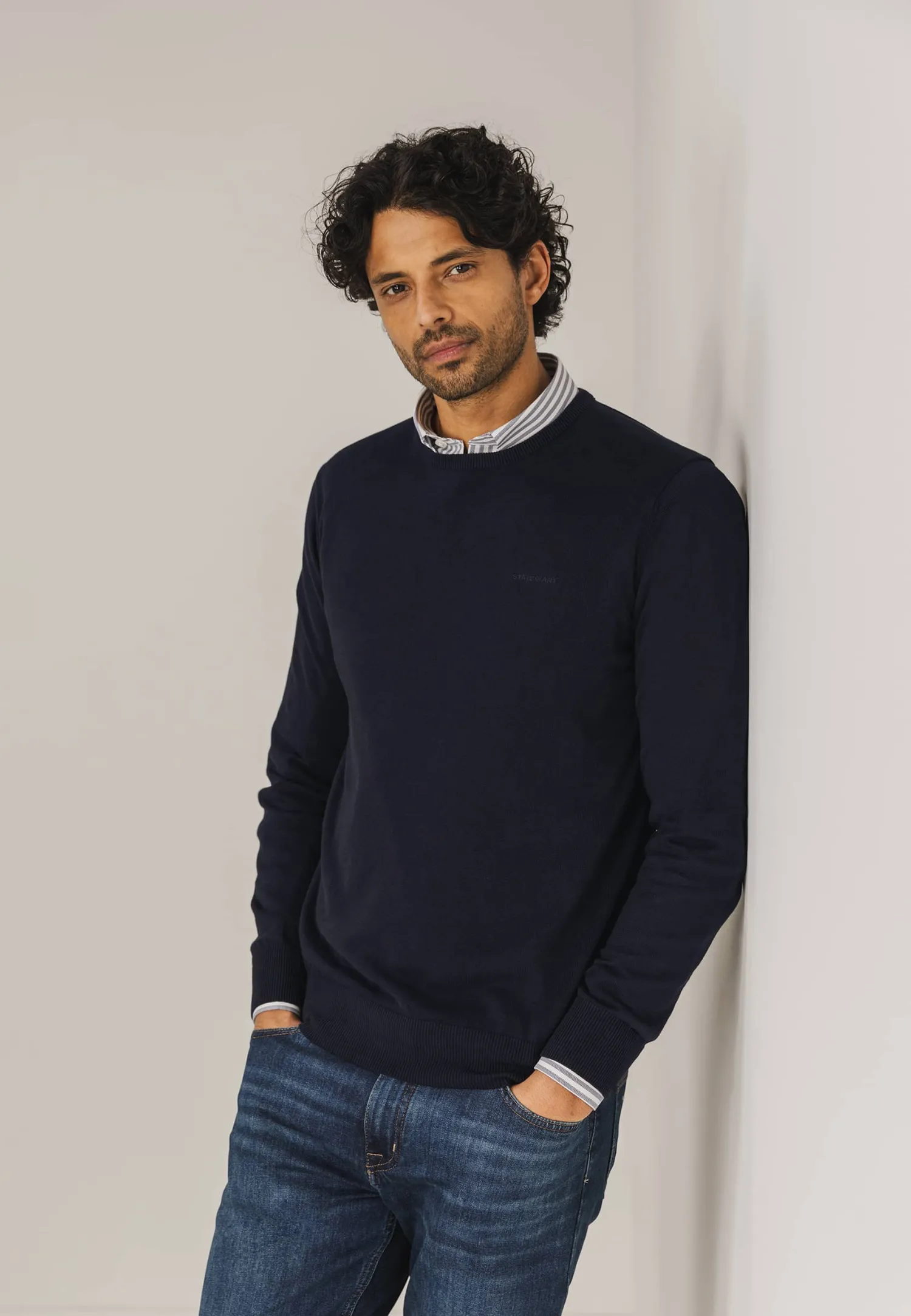 ESSENTIALS trui met ronde hals-State of Art Clearance