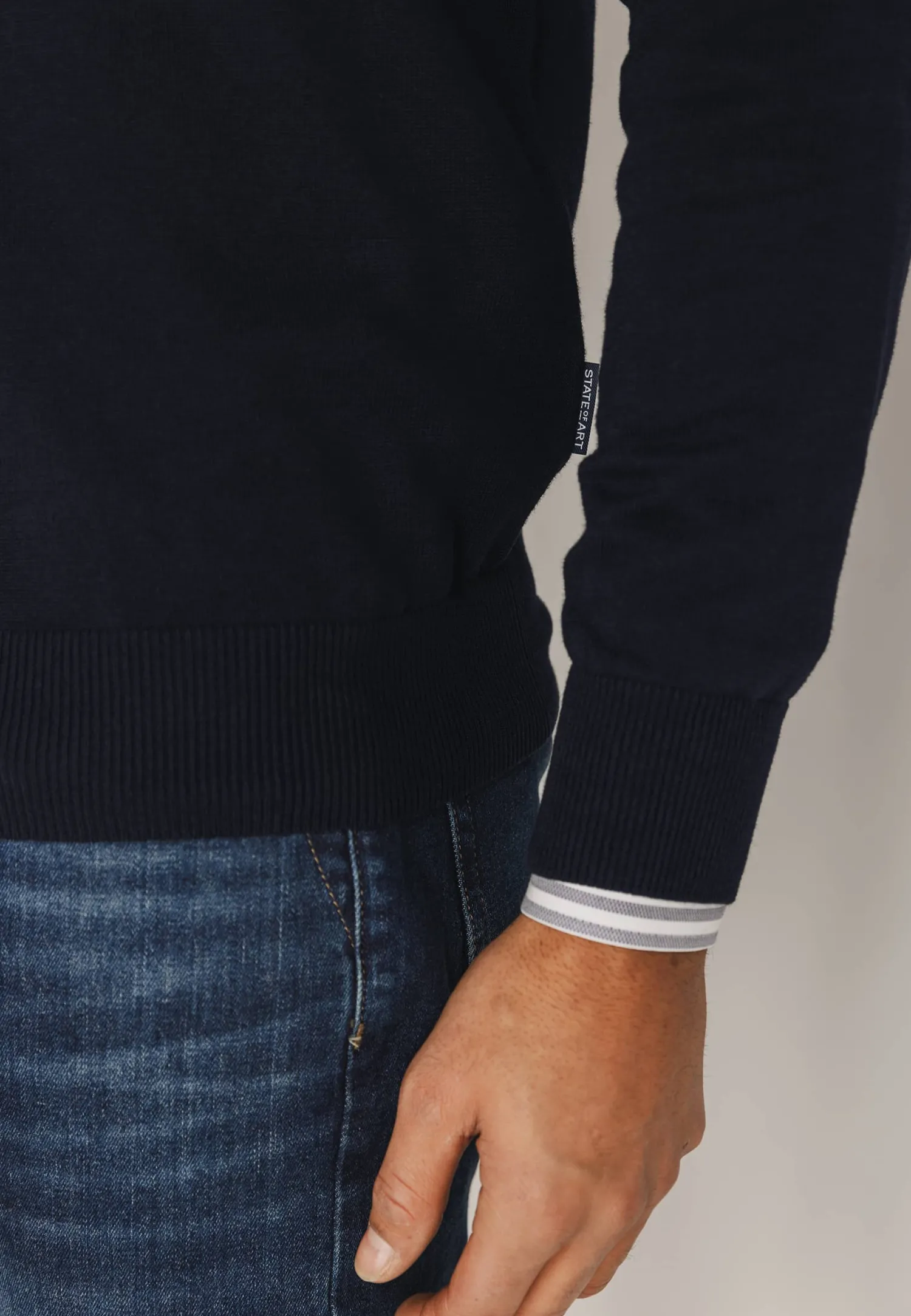 ESSENTIALS trui met ronde hals-State of Art Clearance