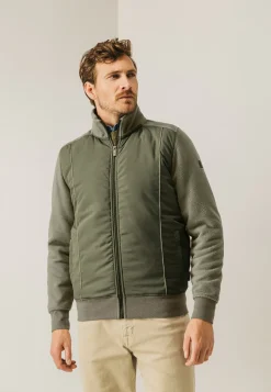 Fleece sweatvest met nylon-State of Art Clearance