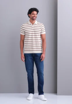Gebreide polo met streepmotief-State of Art