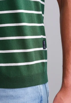 Gebreide polo met streepmotief-State of Art Outlet
