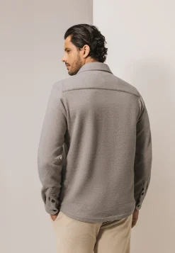 Gemêleerd overshirt met visgraatstructuur-State of Art Online