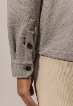 Gemêleerd overshirt met visgraatstructuur-State of Art Online