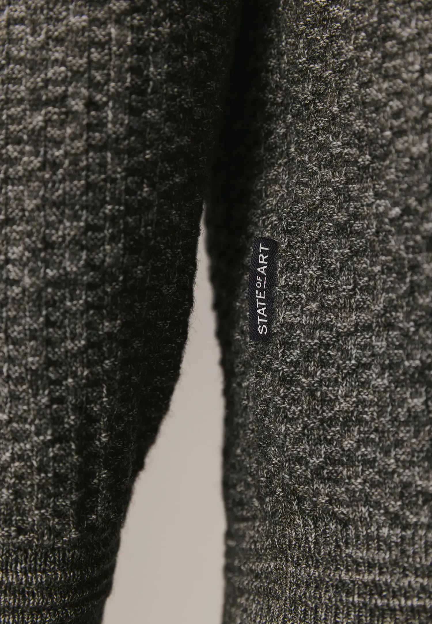 Gemêleerd vest met structuurdessin-State of Art Clearance