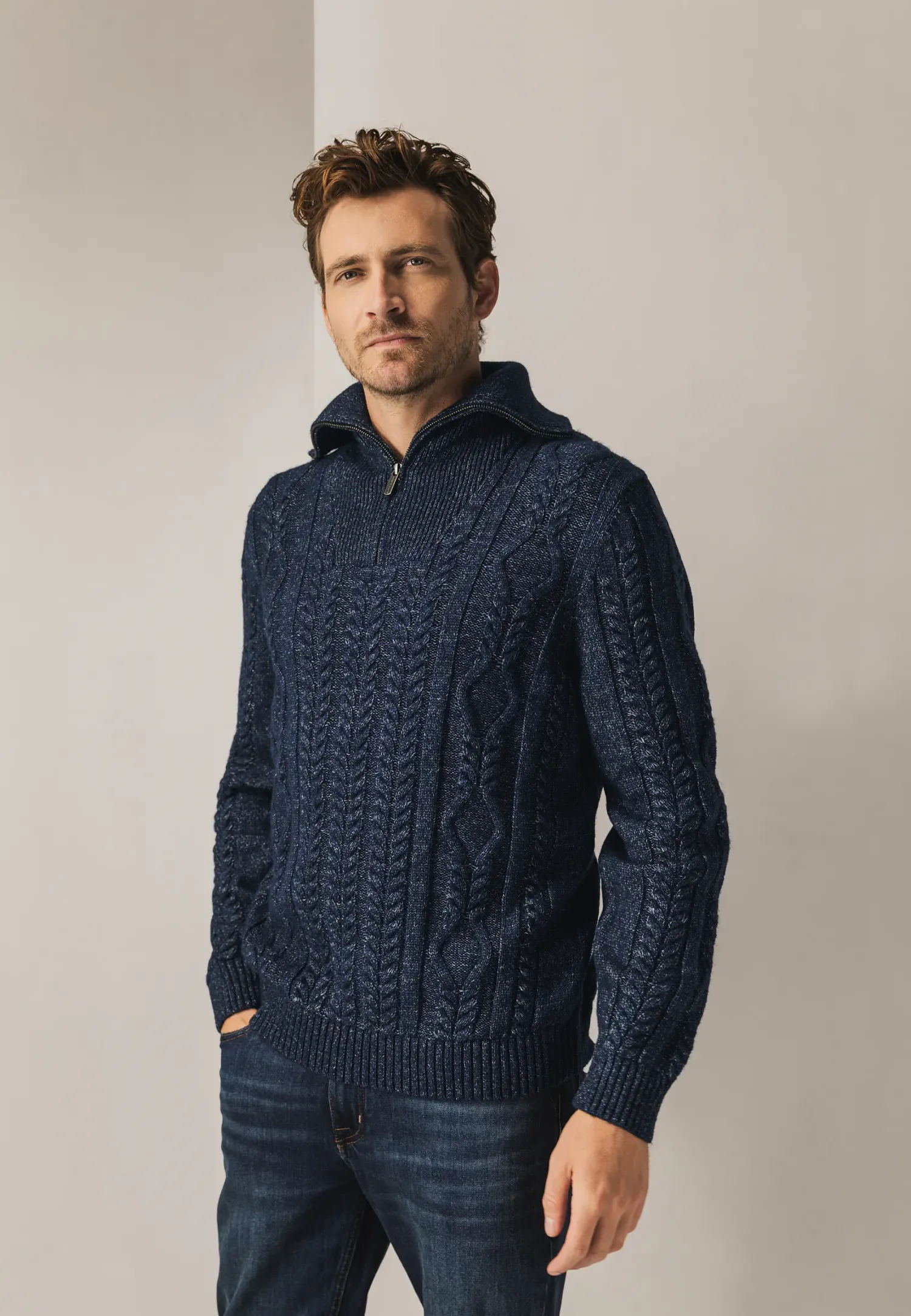 Gemêleerde schipperstrui-State of Art Clearance