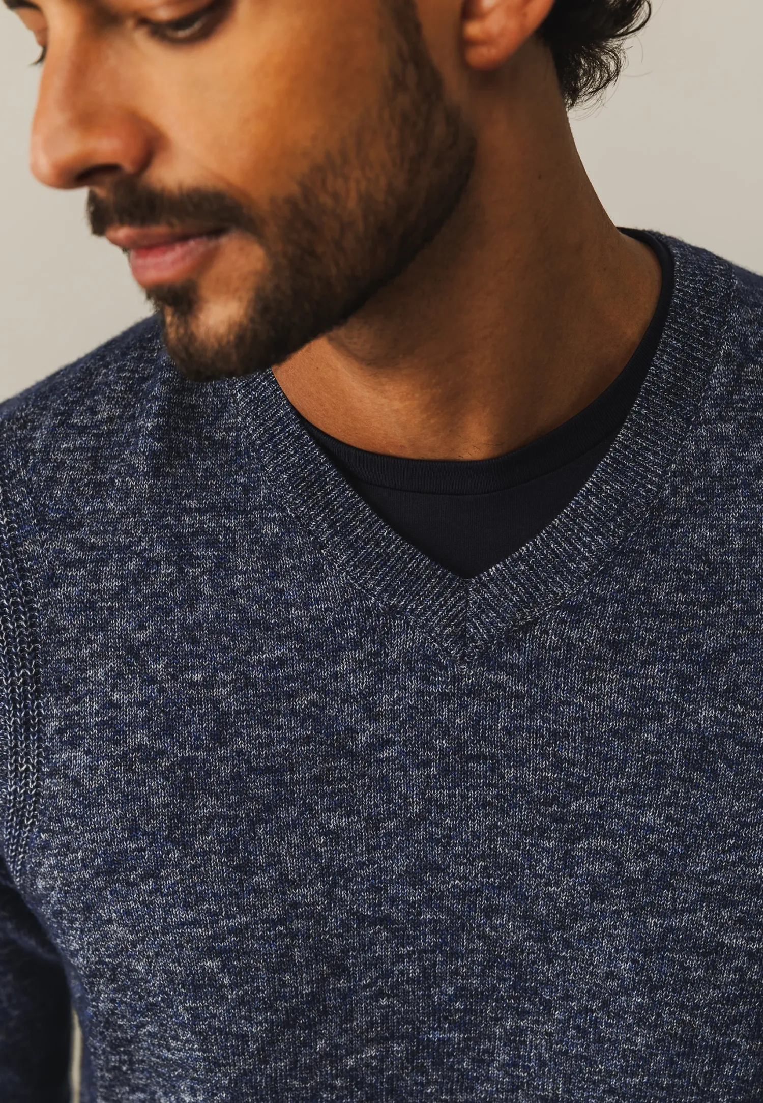 Gemêleerde trui met ribdetails-State of Art Discount