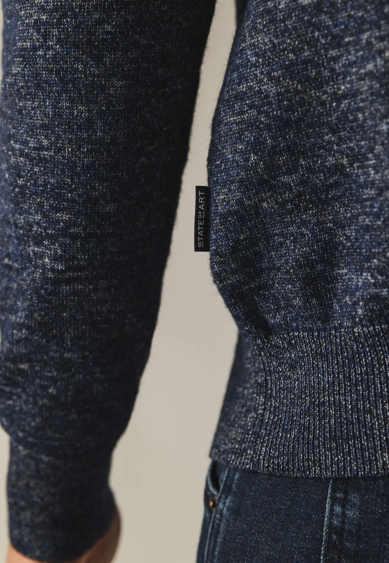 Gemêleerde trui met ribdetails-State of Art Discount