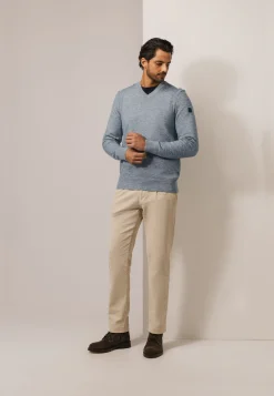 Gemêleerde trui met ribdetails-State of Art Discount