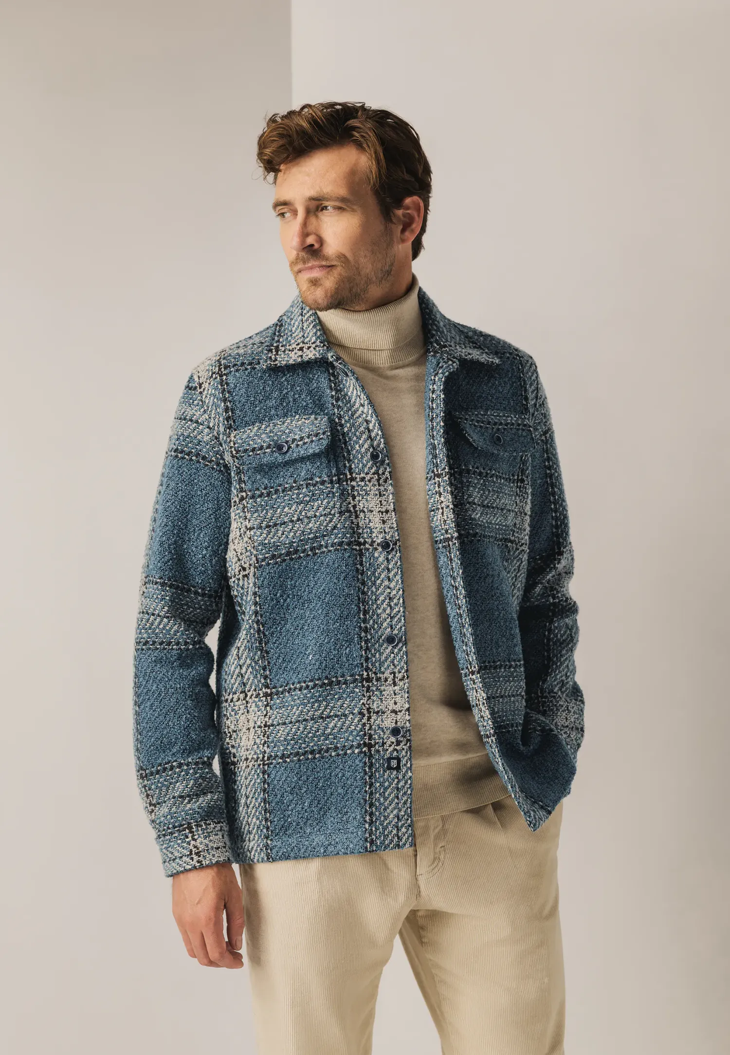 Geruit overshirt met borstzakken-State of Art Best