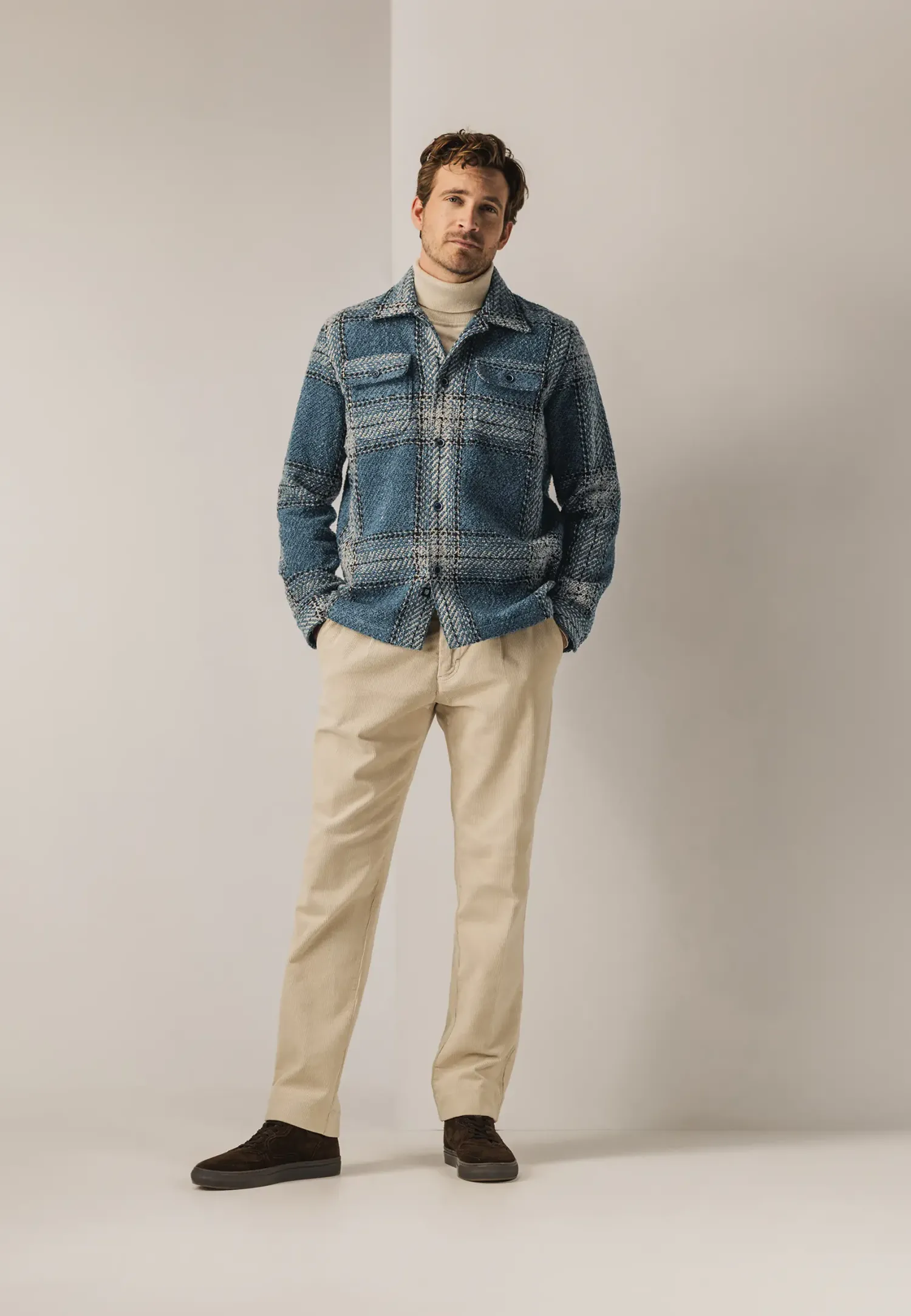 Geruit overshirt met borstzakken-State of Art Best
