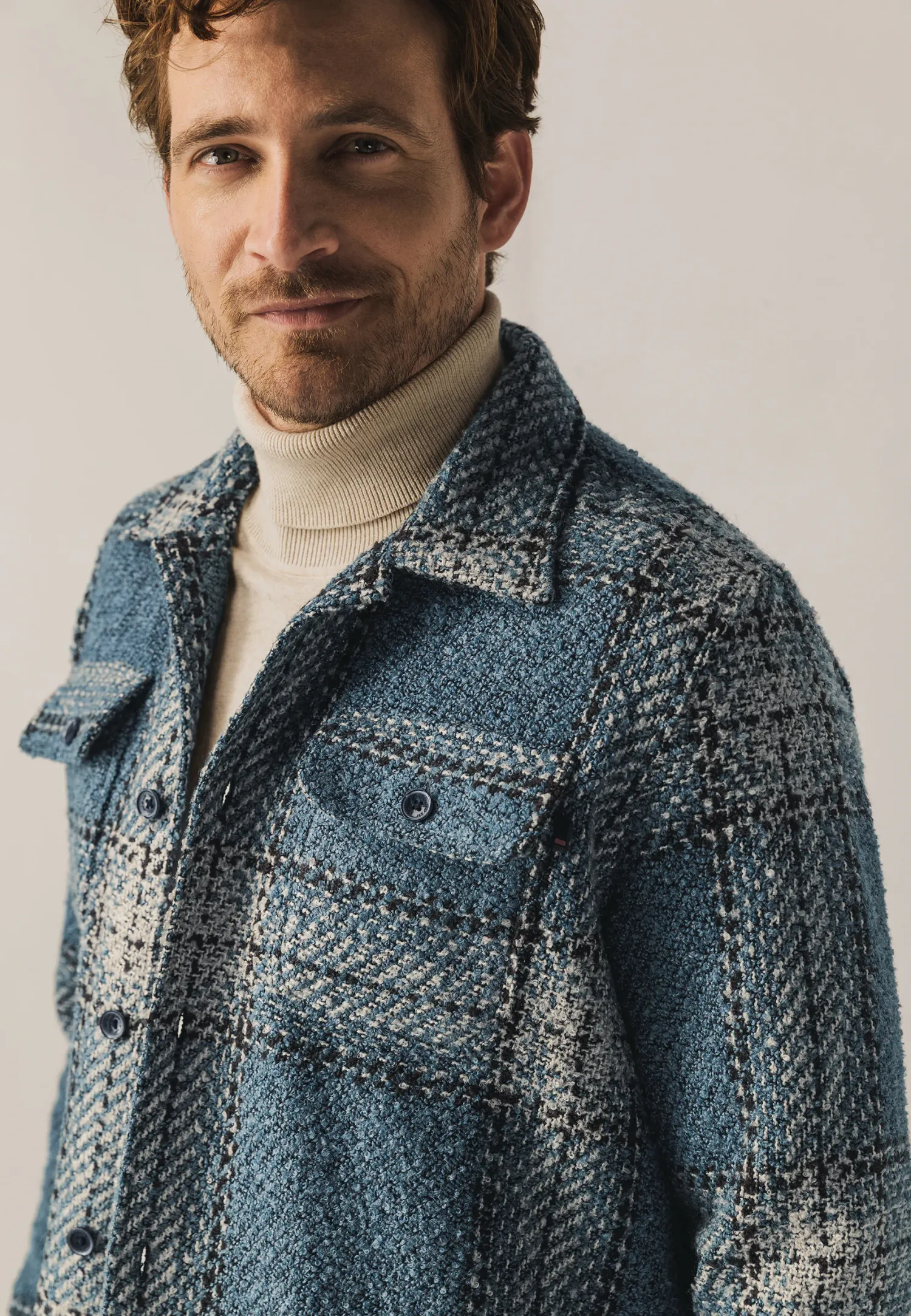 Geruit overshirt met borstzakken-State of Art Best