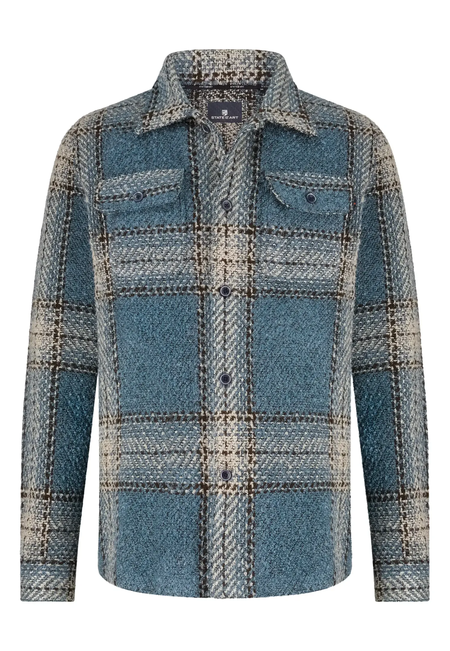 Geruit overshirt met borstzakken-State of Art Best