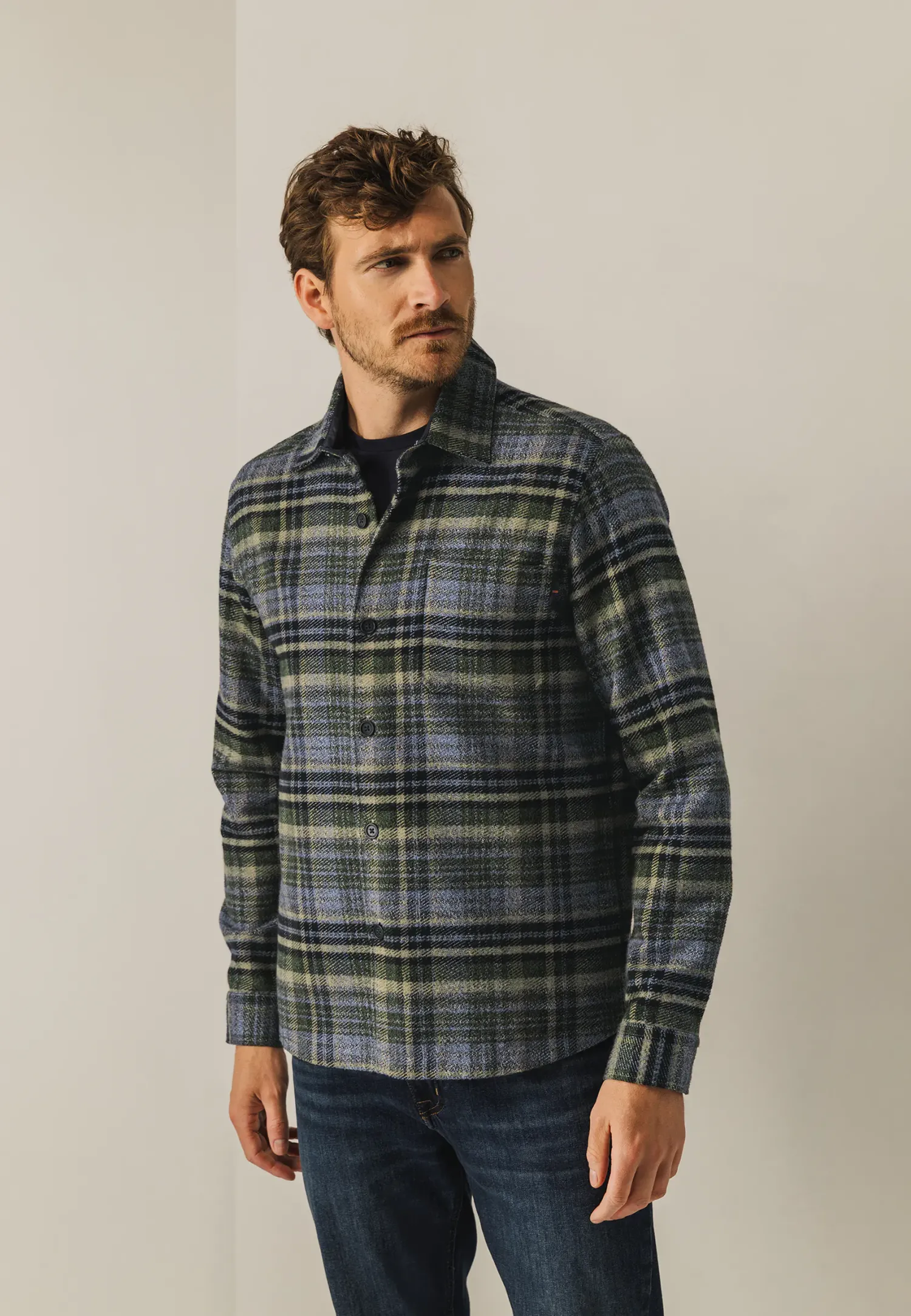 Geruit overshirt van twillstof-State of Art Discount
