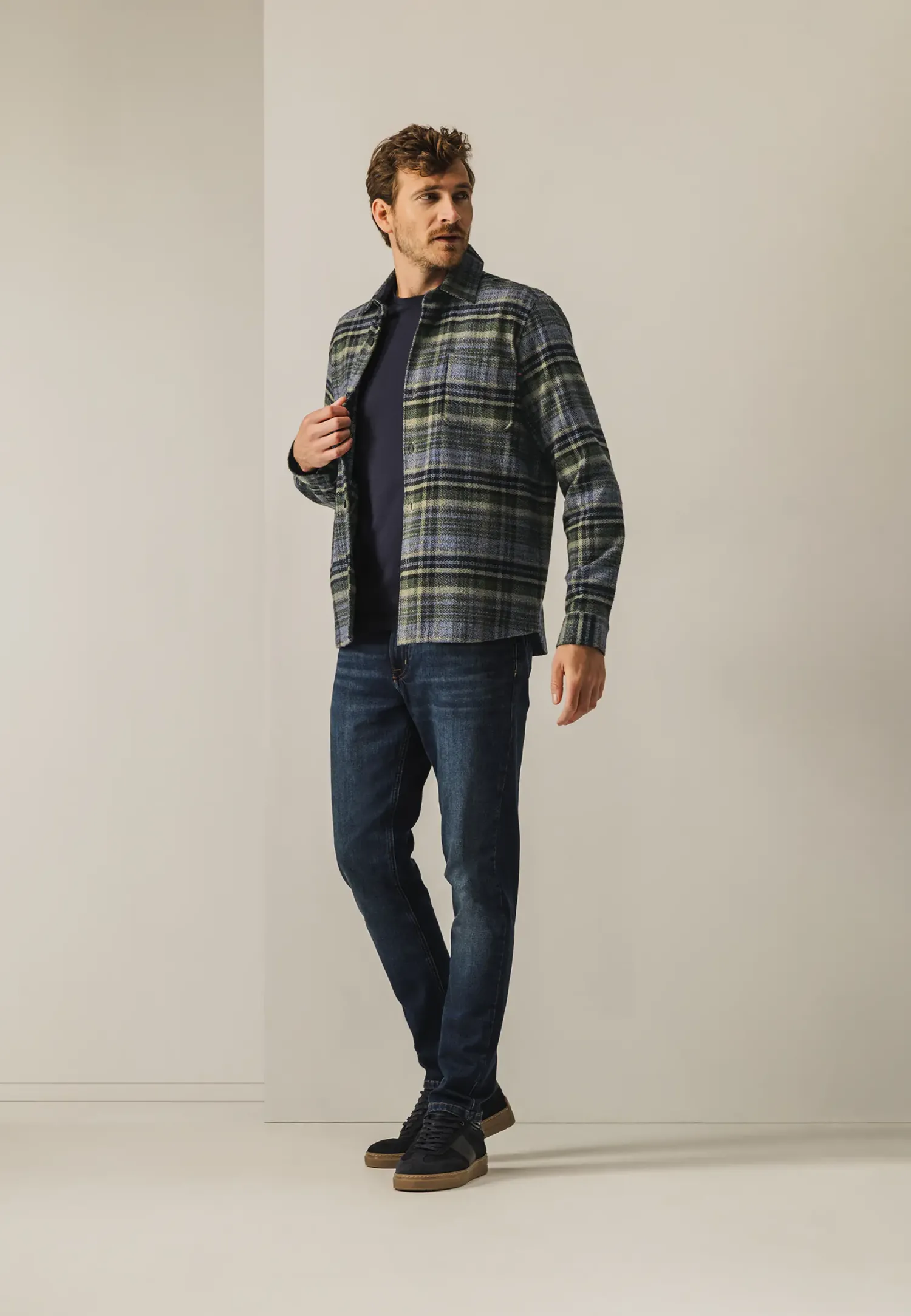 Geruit overshirt van twillstof-State of Art Discount