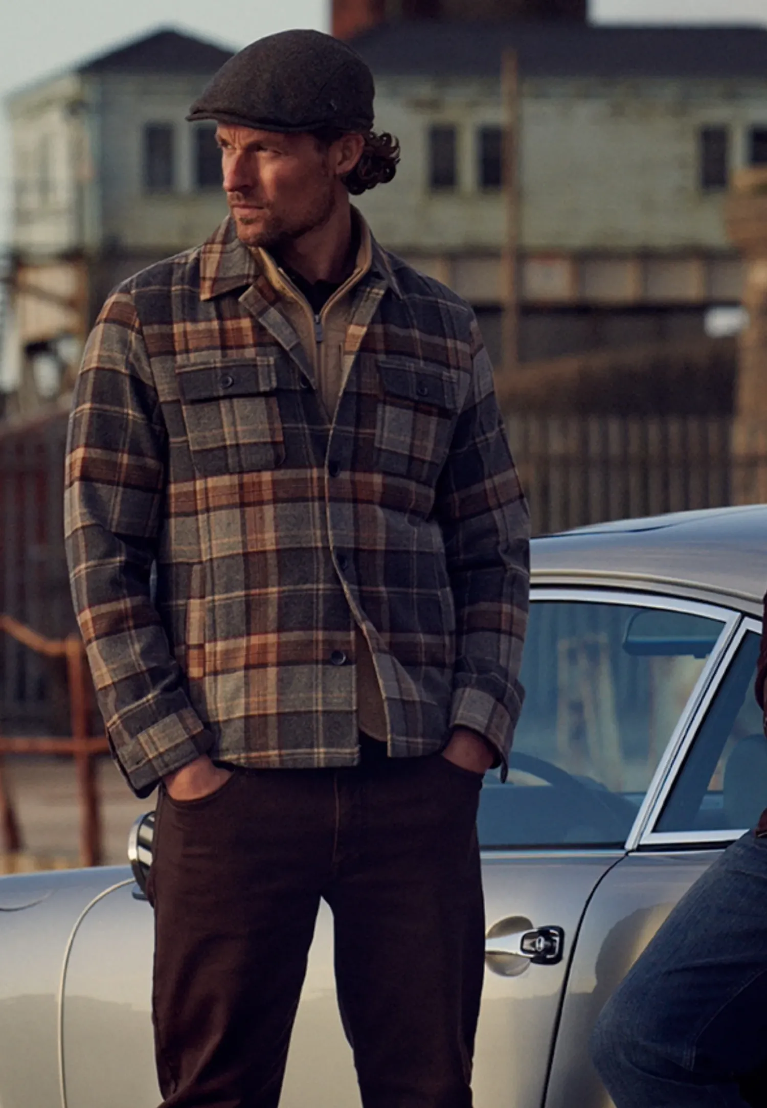 Geruit overshirt van wolmix-State of Art Best