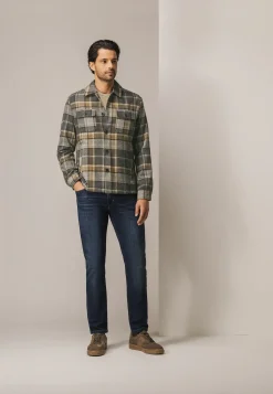 Geruit overshirt van wolmix-State of Art Best
