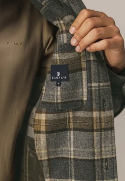 Geruit overshirt van wolmix-State of Art Best