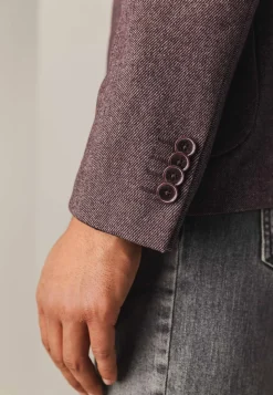 Halfgevoerde blazer met gemêleerd dessin-State of Art