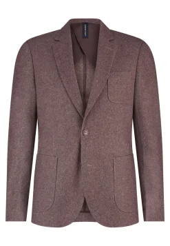 Halfgevoerde blazer met gemêleerd dessin-State of Art