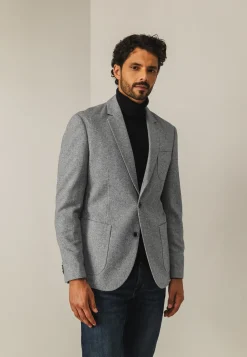 Halfgevoerde blazer met gemêleerd dessin-State of Art Online