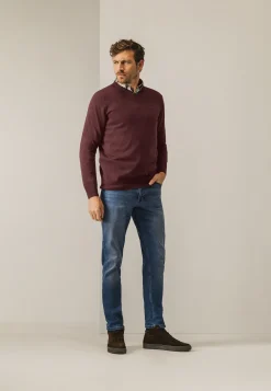 Katoenen trui met V-hals-State of Art Discount