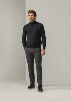 NAVIGATOR geruite chino in stretchstof-State of Art Hot