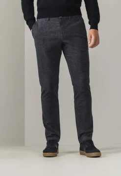 NAVIGATOR geruite chino in stretchstof-State of Art Discount