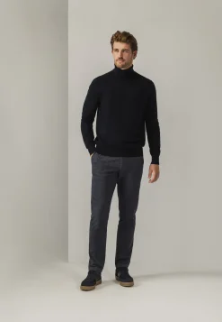 NAVIGATOR geruite chino in stretchstof-State of Art Discount