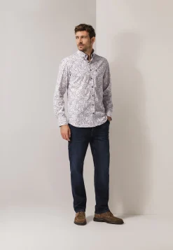 Overhemd met bloemenprint-State of Art Discount