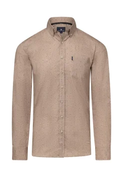 Overhemd met subtiele all-over print-State of Art Discount