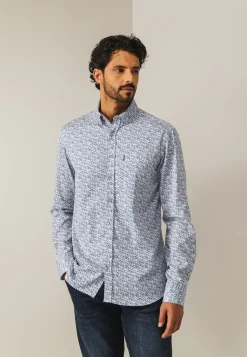 Poplin overhemd met all-over print-State of Art Best