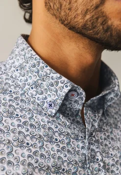 Poplin overhemd met all-over print-State of Art Best