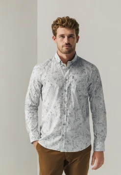 Poplin overhemd met all-over print-State of Art Hot