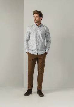 Poplin overhemd met all-over print-State of Art Hot