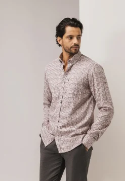 Poplin overhemd met all-over print-State of Art Online