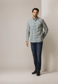 Poplin overhemd met all-over print-State of Art Best