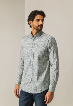 Poplin overhemd met all-over print-State of Art New