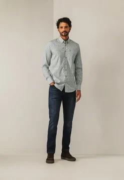 Poplin overhemd met all-over print-State of Art New