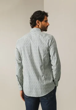 Poplin overhemd met all-over print-State of Art New