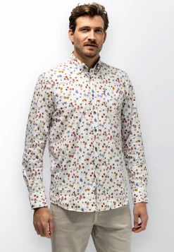 Poplin overhemd met bloemenprint-State of Art Hot