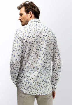 Poplin overhemd met bloemenprint-State of Art