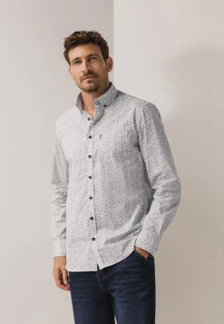 Poplin overhemd met botanische print-State of Art