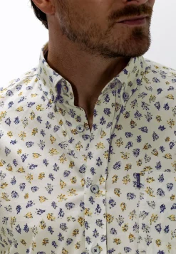 Poplin overhemd met kleurrijke all-over print-State of Art Best