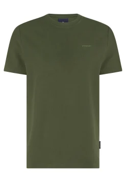 Ronde hals T-shirt met structuurpatroon-State of Art Discount