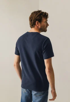 Ronde hals T-shirt met structuurpatroon-State of Art Discount