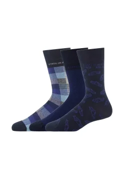 Set van 3 paar sokken blauw-State of Art Outlet