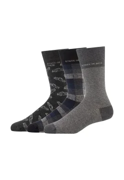 Set van 3 paar sokken grijs-State of Art Sale